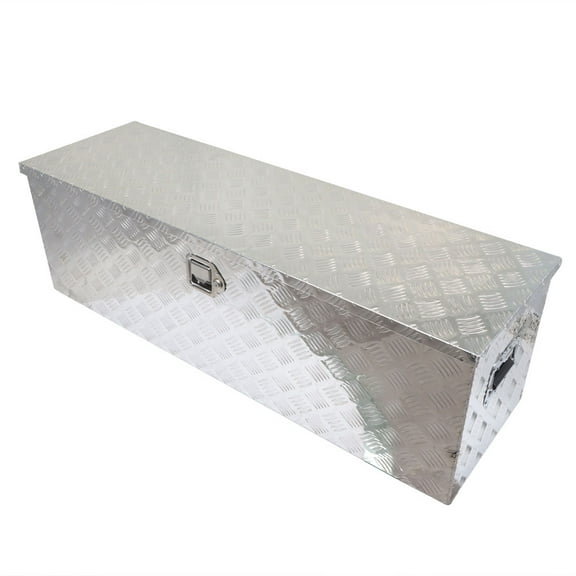 48" Aluminum Storage Box Toolbox w/ Lock & Keys, for Truck Pickup Trailer Garage Indoor