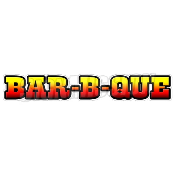 48" BAR-B-QUE Concession Decal bbq barbeque sign smoker pit