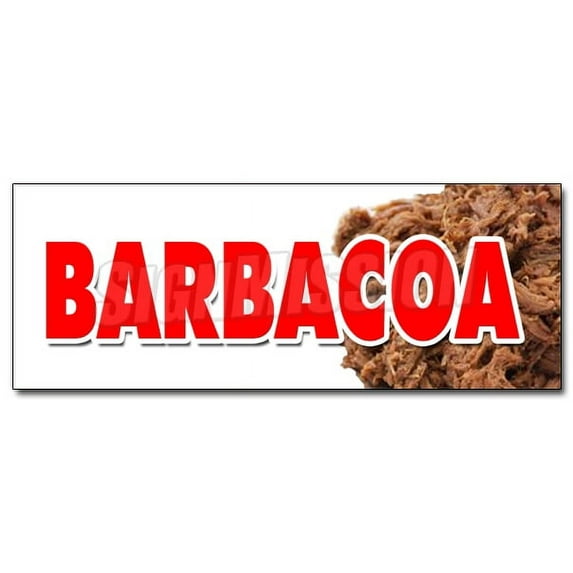 48" BARBACOA DECAL sticker caribbean mexico mexican pork beef goat barbecue