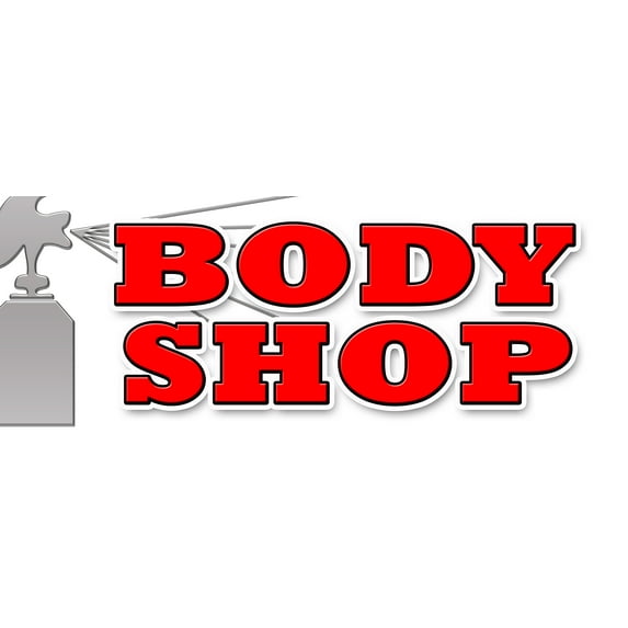 48" BODY SHOP DECAL sticker car auto body shop