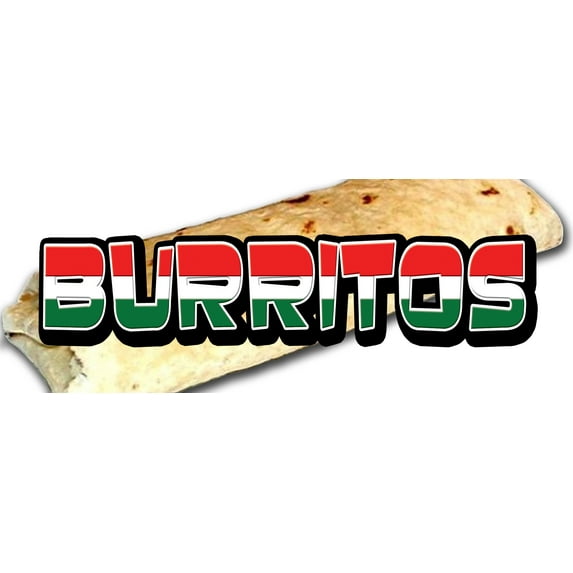 48" BURRITOS Concession Decal mexican restaurant burrito