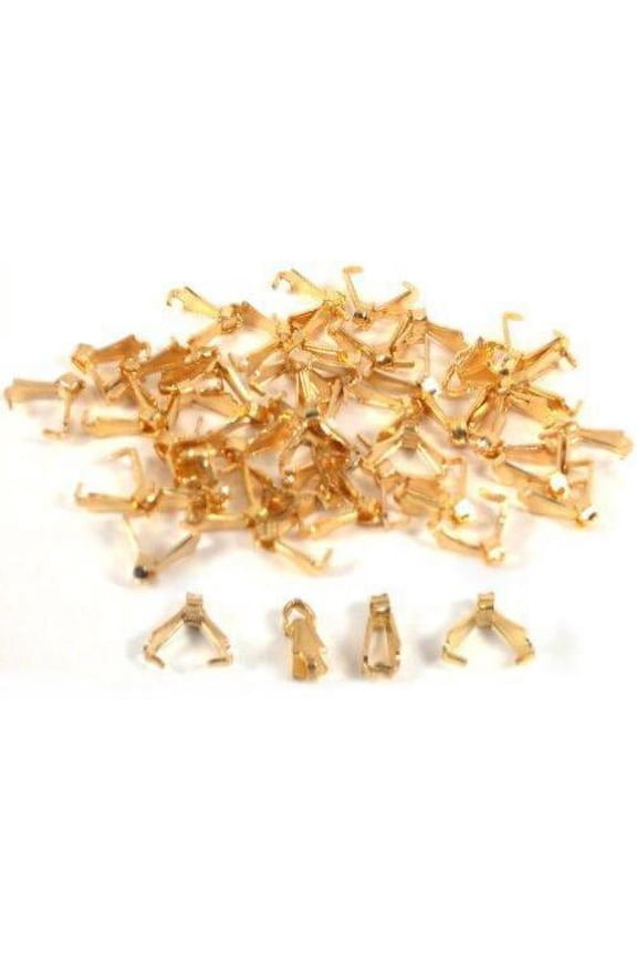 48 Bails Gold Plated Connectors Necklace Chain Parts
