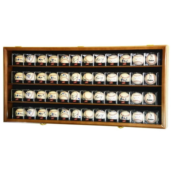 48 Baseball Acrylic Cubes Display Case Cabinet