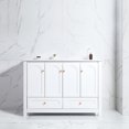thumbnail image 1 of 48" Bathroom Vanity Combo in White with Ceramic Sink | Perfect for Bathroom Organization | Meticulously Made of Solid Wood and MDF | Silent Soft-Close for Better Routine, 1 of 7