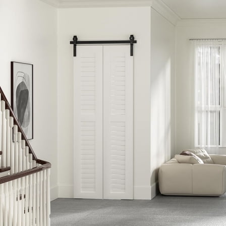 48" Bi-Folding Sliding Barn Door Hardware Track Kit