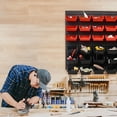 thumbnail image 1 of 48-Bin Wall Mounted Storage Organizer with Panels for Garage Shop Tool Parts Screws Nuts Bolts, 1 of 8