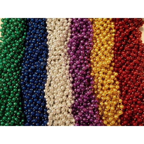 48 Birthday Party Favors Mardi Gras Beads Necklaces 4 dozen