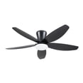 thumbnail image 1 of PHORUS 48" Black Flush Mount Ceiling Fan with LED Light, Quiet DC Motor, Remote & App Control, 6-Speed Reversible Fan for Bedroom and Living Room, 1 of 7