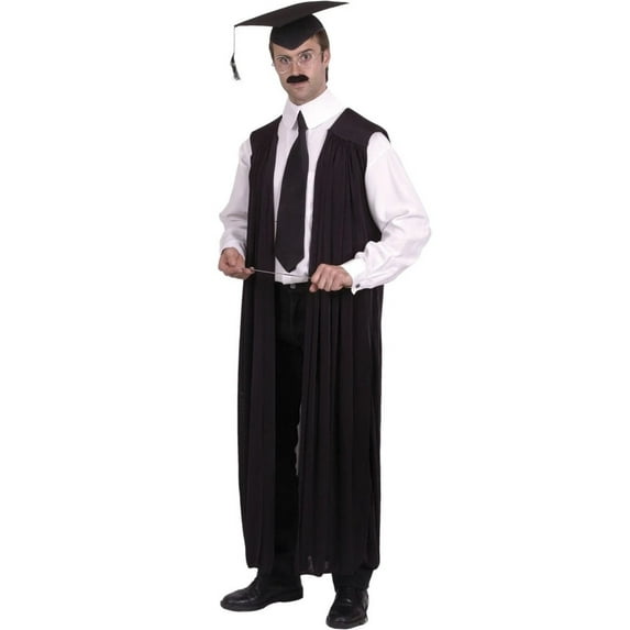 48" Black Teacher Gown Men Adult Halloween Costume - One Size