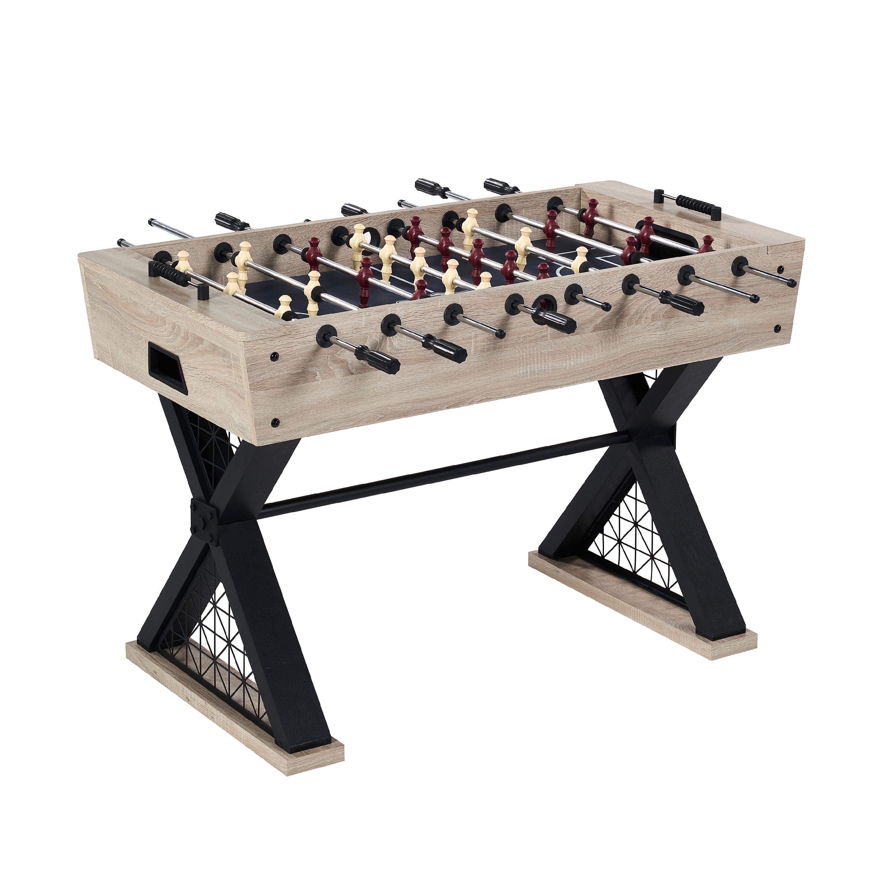 Brooks 48" Wood-Grain Foosball Table with Black X Legs
