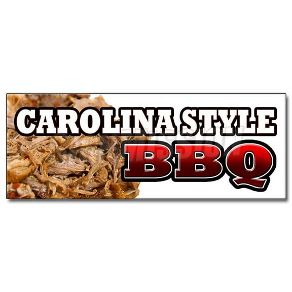 48" CAROLINA STYLE BBQ DECAL sticker beef brisket ribs pork barbque open