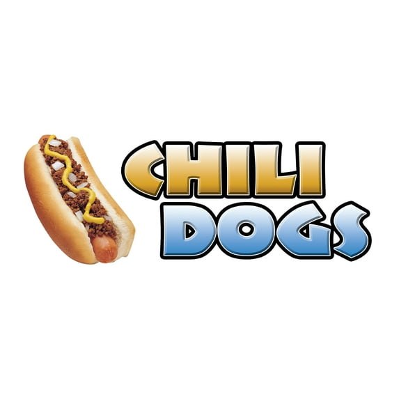 48" CHILI DOGS DECAL sticker hot dog cart stand