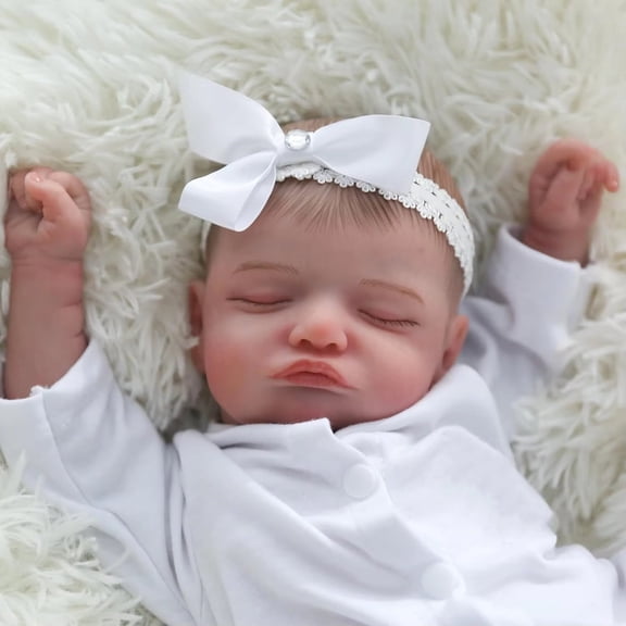 48 CM 3D Paint Skin Silicone Asleep Reborn Baby Doll With Blood Vessels Art Bebe Lifelike Hand Made Birthday Toy