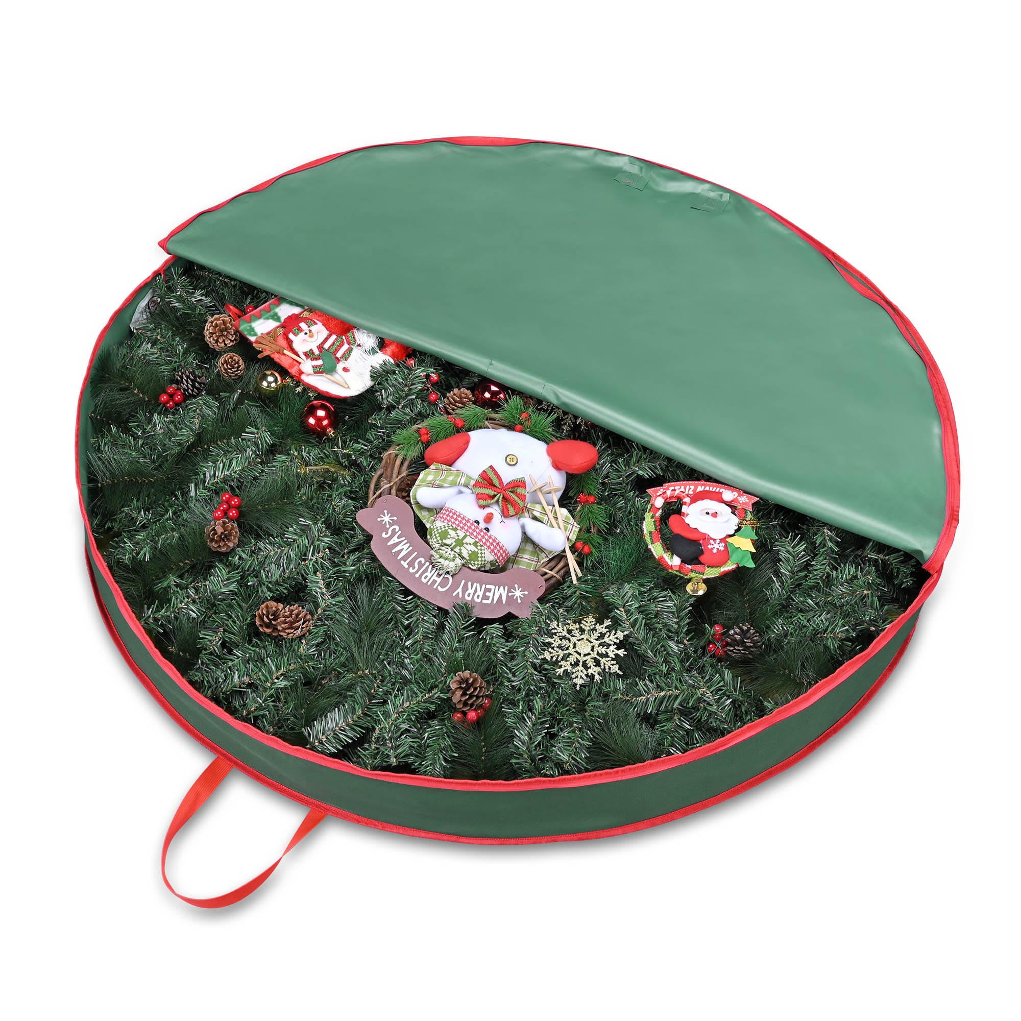48" Christmas Wreath Storage Bag Handle Garland Holiday Container