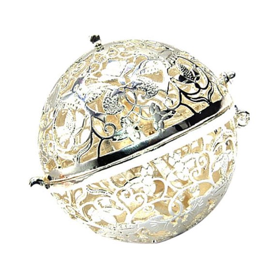 BESTOYARD Durable Plated Silver Copper Oil Diffuser Pendant with Lock Circle Design for Essential Oils