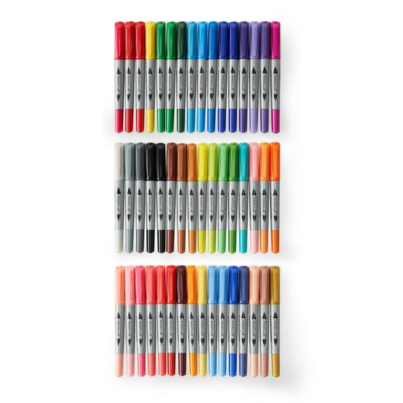 48 Color Dual Tip Permanent Markers by Artist's Loft