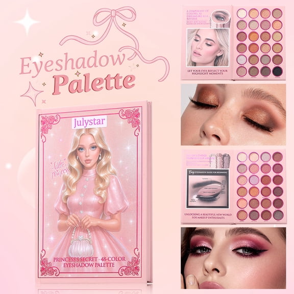 48-Color Paper Palette Eyeshadow Matte & Shimmer Finish, Highly Pigmented , Long-Lasting Versatile Face Palette