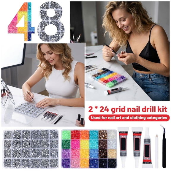 48 Color Resin Jelly Rhinestones For Bedazzling,3Mm Flatback Gems For Crafting,Bedazzling Kit With 3Pcs B7000 Glue For Clothing Shoes Nail Book Diamond Art