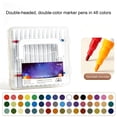 thumbnail image 1 of 48 Colors Dual Tip Magic Markers,Dual Brush Fine Tips Coloring Markers for Adult Coloring Books,No Bleeding,Quick Drying, 1 of 7