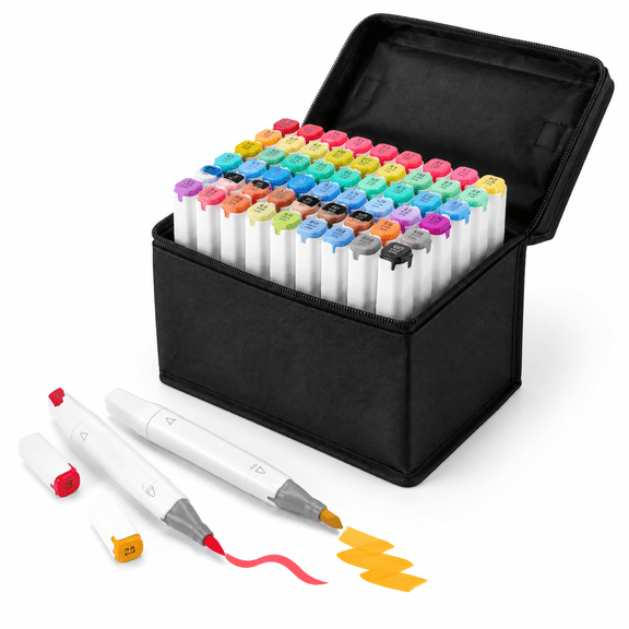 48 Colors Markers Brush And Chisel Tip With App Chen Rui