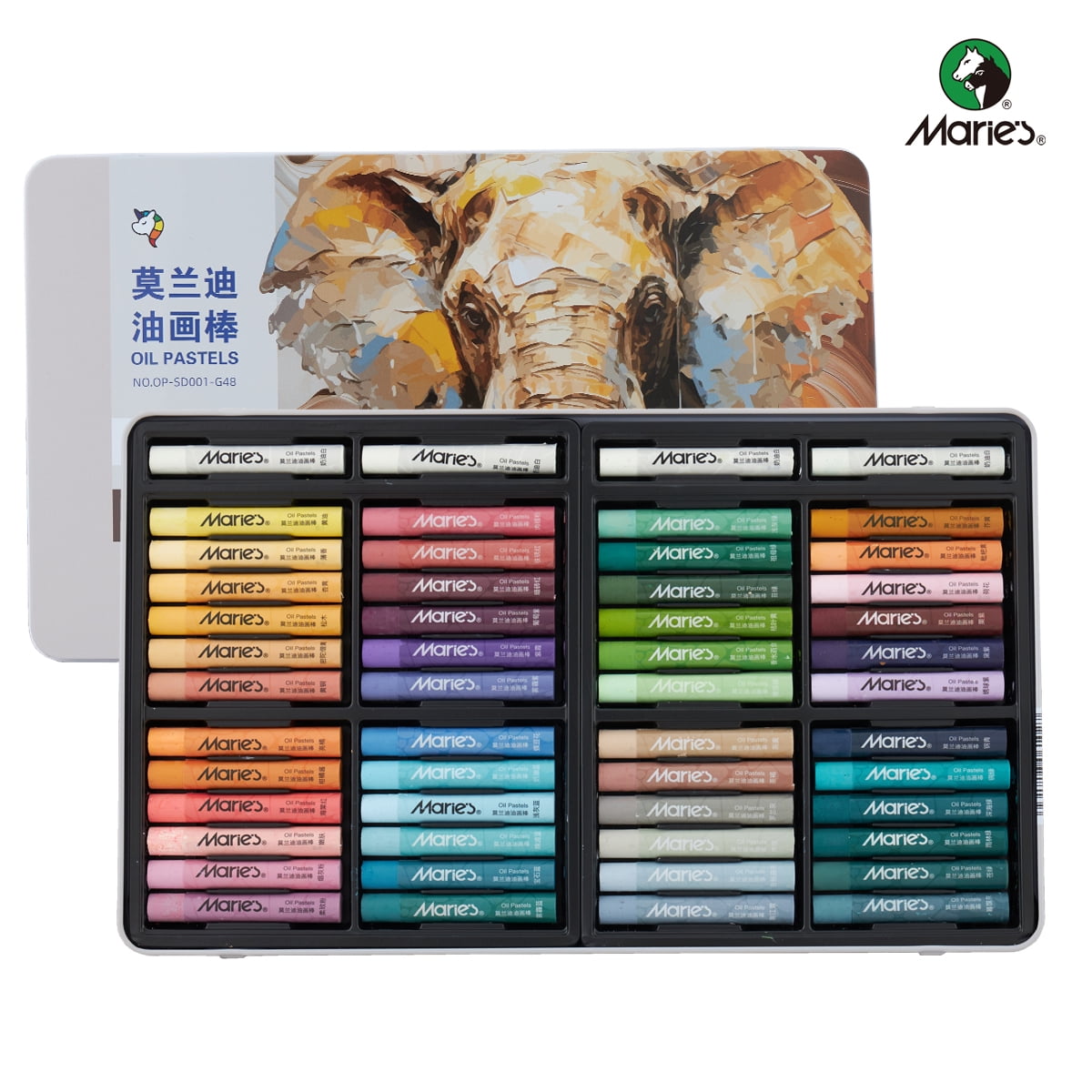 48 Colors Morandi Oil Pastel Set – Heavy Cream Texture for Adult Coloring Books, Artist Drawing Supplies, Art Sketching Kit with Soft Core, Ideal for Blending & Layering