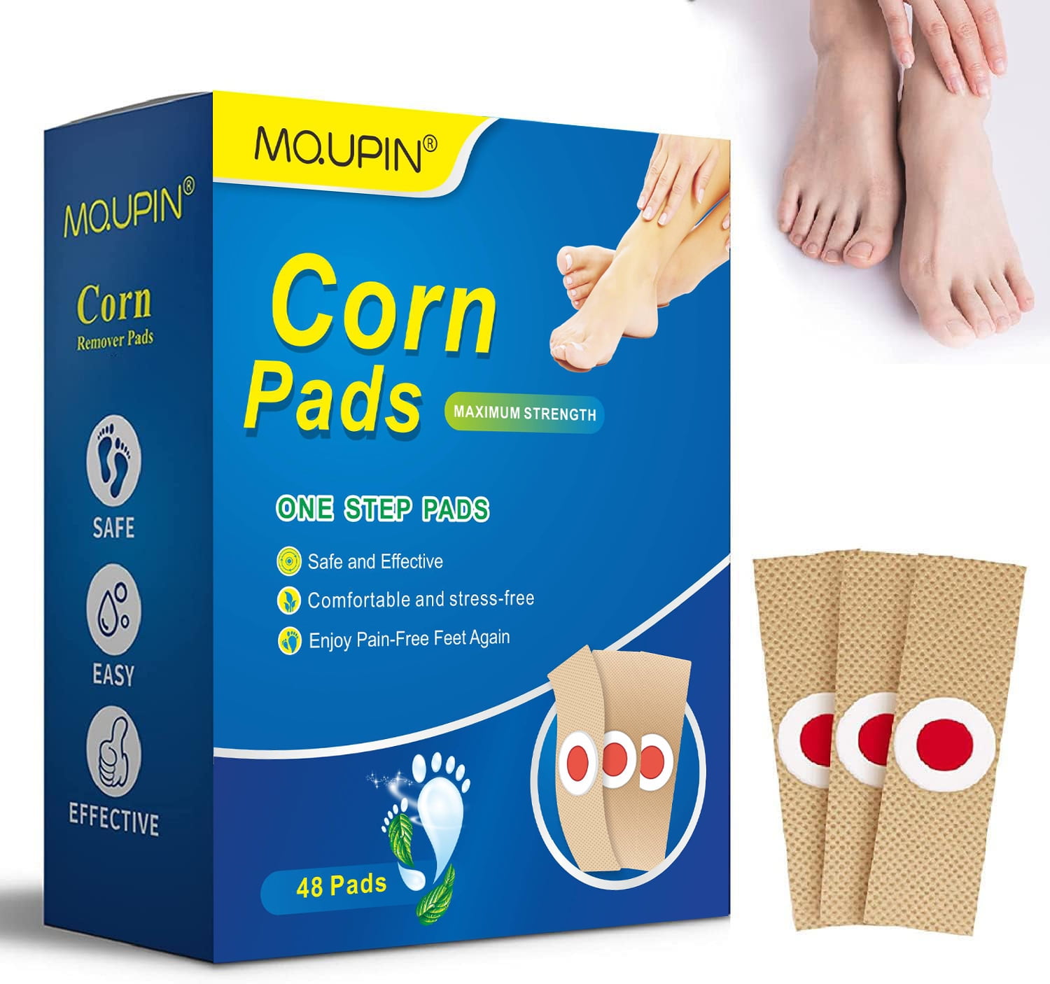 48 Corn Removal Pads,Corn Removal Plasters for Foot,Wart Remover with