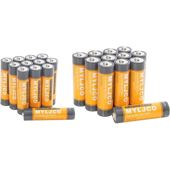 48-Count AA & AAA High-Performance Alkaline Batteries Value Pack, 24 AA and 24 AAA, Ready to Use