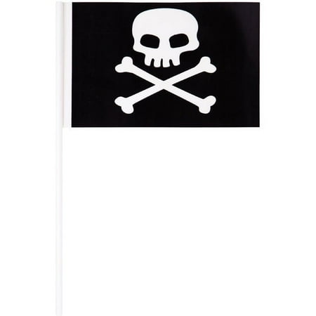 48 Count Bulk Pack Plastic Pirate Flag Banners