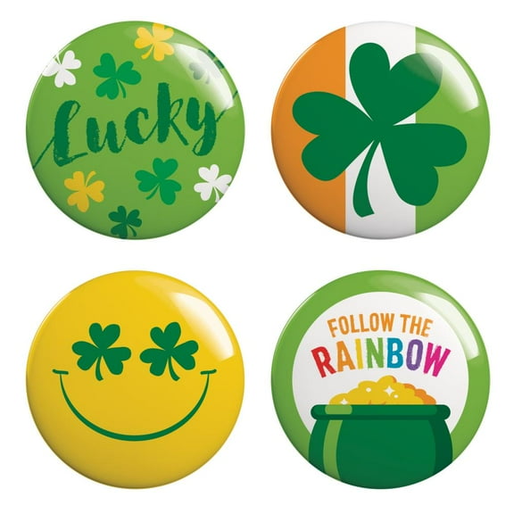 48 Count Bulk Pack St Patricks Day Wearable Buttons