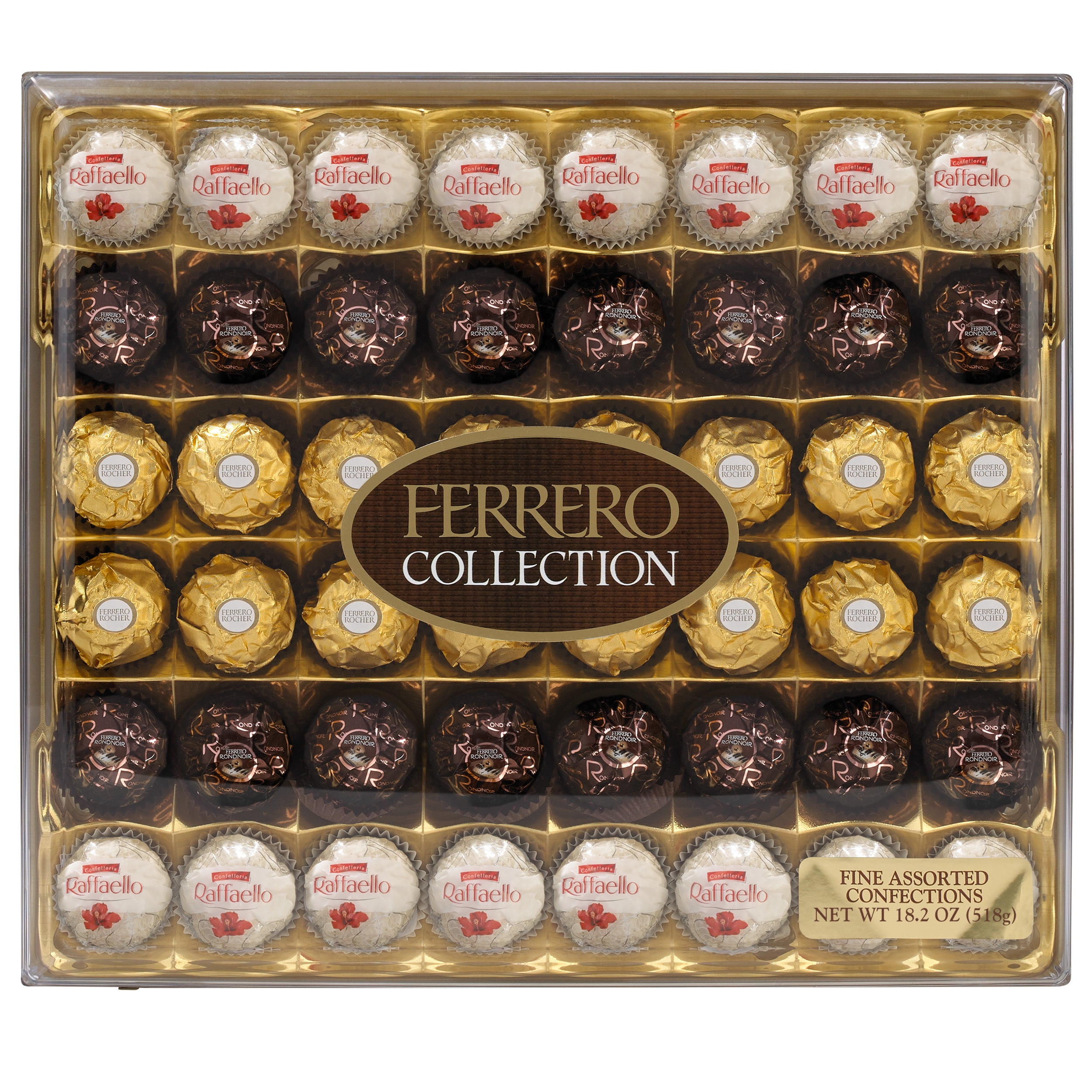 48 Count) Ferrero Collection Premium Gourmet Assorted Hazelnut Milk  Chocolate, Dark Chocolate and Coconut, A Great Easter Gift, 18.2 oz