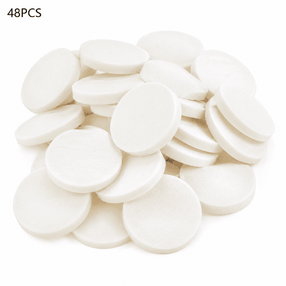 48 Count Round Pure Cotton Facial Pads, Lint-Free Thick Makeup Remover Cotton Rounds, Absorbent Disposable Cotton Pads for Toner Application & Daily Skin Care
