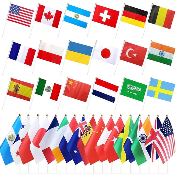 48 Countries 2026 World Cup Flags, 8.2"x5.5", for Classroom, International Day & Party Decor