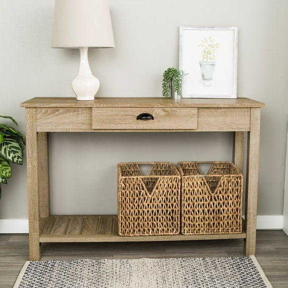 48" Country Style Entry Console Table - Natural