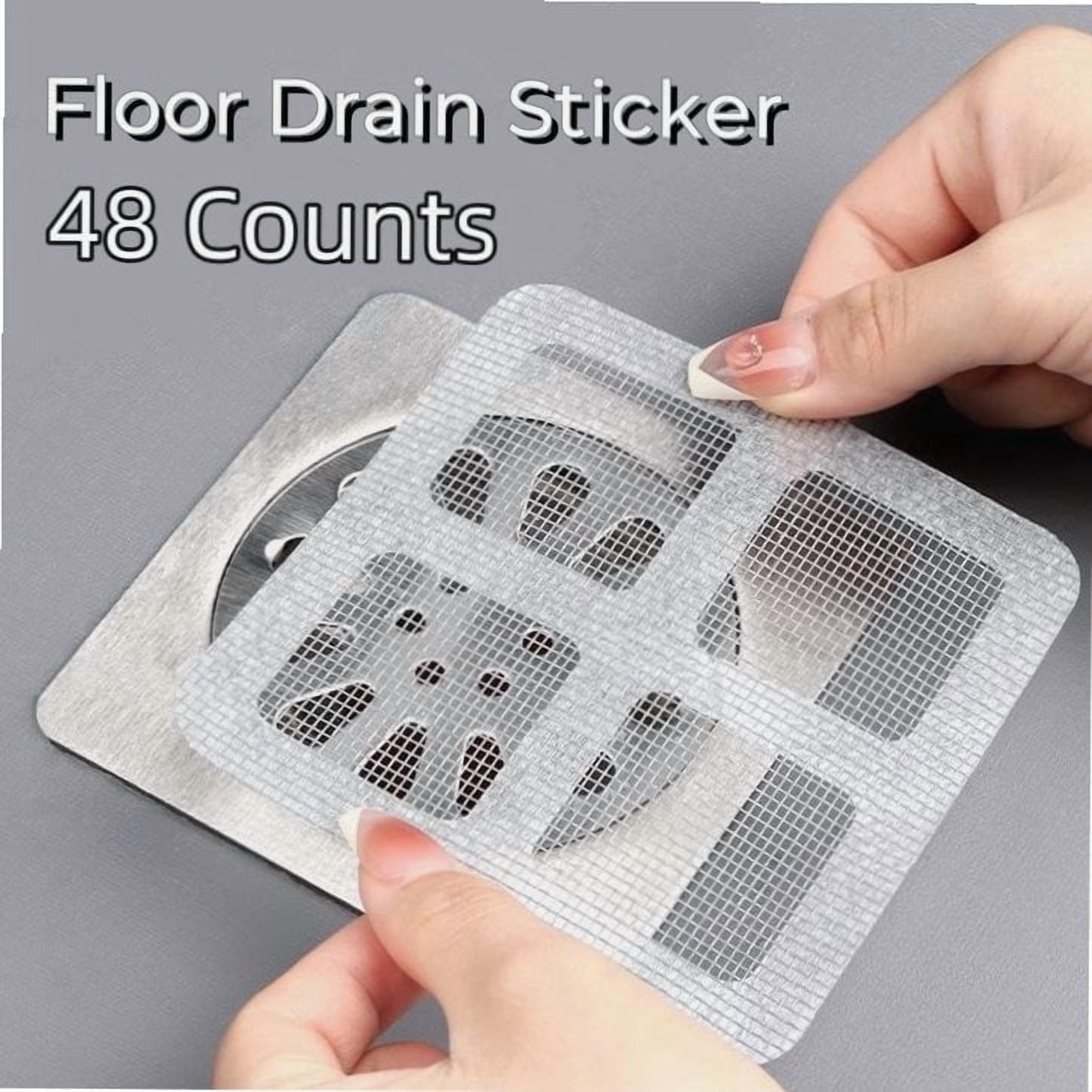 Sticker Sewer 48 Counts Floor Drain Filter Screen, Portable Drain Strainer Cover for ...