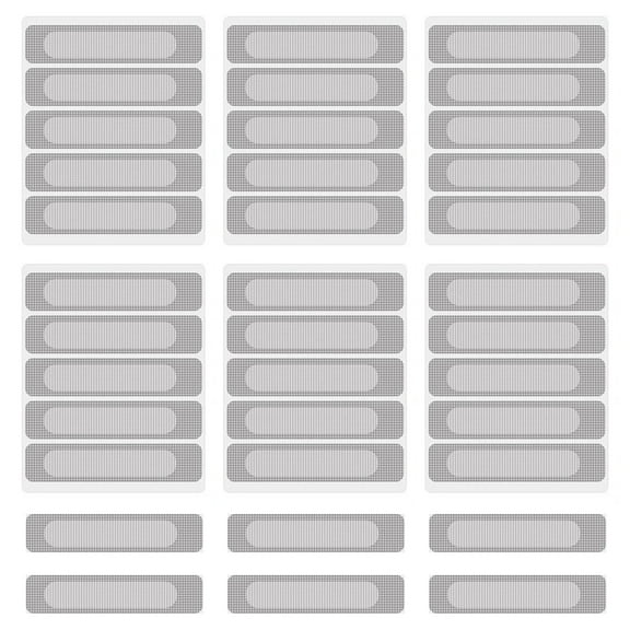 48 Counts Window Weep Hole Screen Patch, Self Adhesive Waterproof Weep Hole Covers, Sticky Fiberglass Window Screen Repair Patch