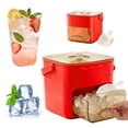 thumbnail image 1 of 48 Cube Ice Maker with Easy Press Lid, Double-Layer Storage Box , Double-Layer Design with Storage Box, Tongs Included for DIY Drinks, 1 of 4