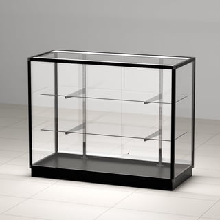 48”D * 20”W * 38”H - full vision glass display case