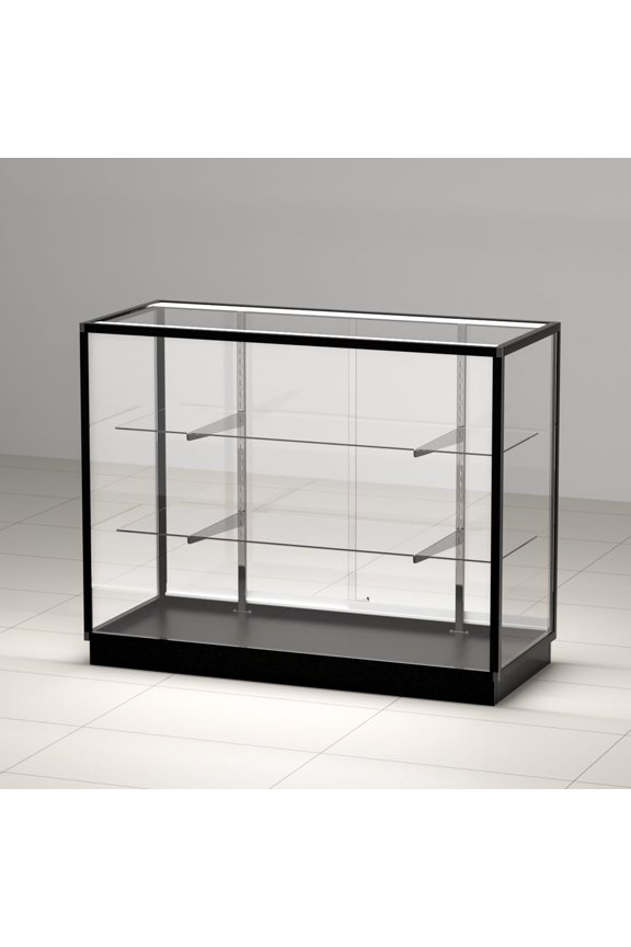 48”D * 20”W * 38”H - full vision glass display case