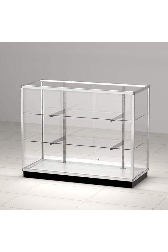 48”D * 20”W * 38”H - full vision glass display case
