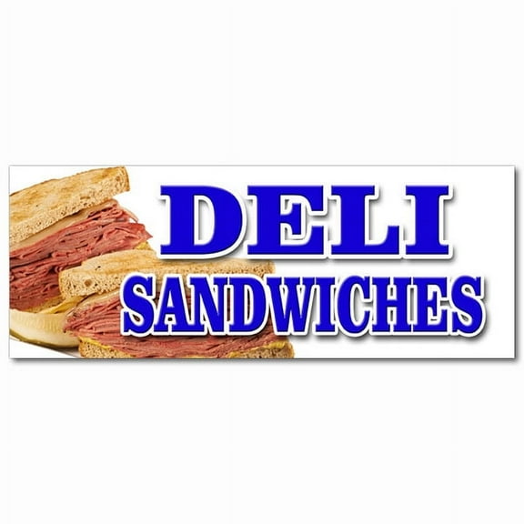 48" DELI SANDWICHES DECAL sticker delicatessen sub cornbeef pastrami roll