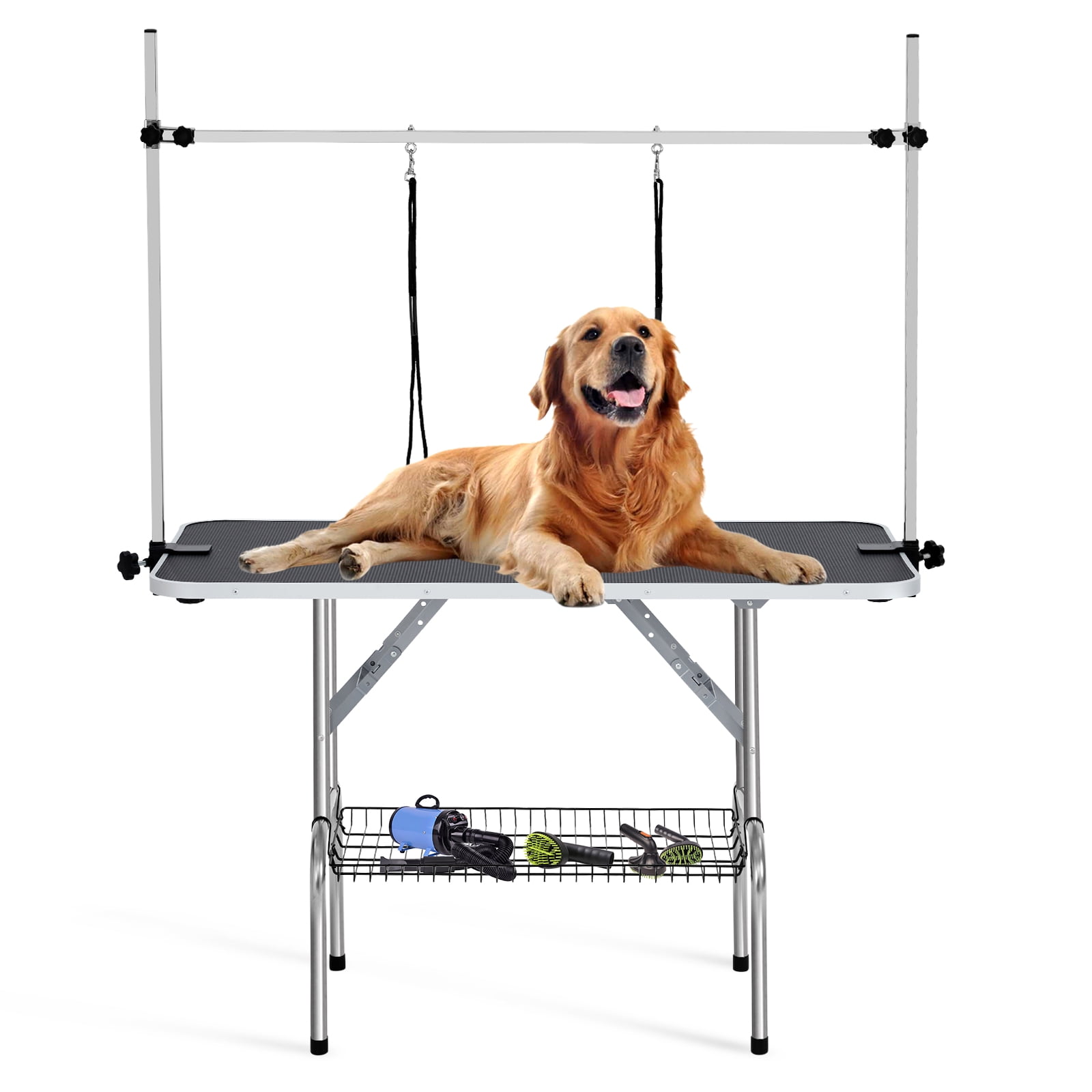 48" Dog Grooming Table Adjustable Height Pet Drying Desktop Foldable ...