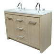 thumbnail image 1 of 48" Double Sink Vanity In Neutral Finish with White Ceramic Top, 1 of 5
