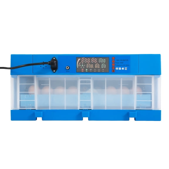 48 Egg Incubator, Fully Automatic Hatcher with Dual Power Supply, Automatic Egg Turner and Temperature Control, Universal Tray for Chicken, Duck