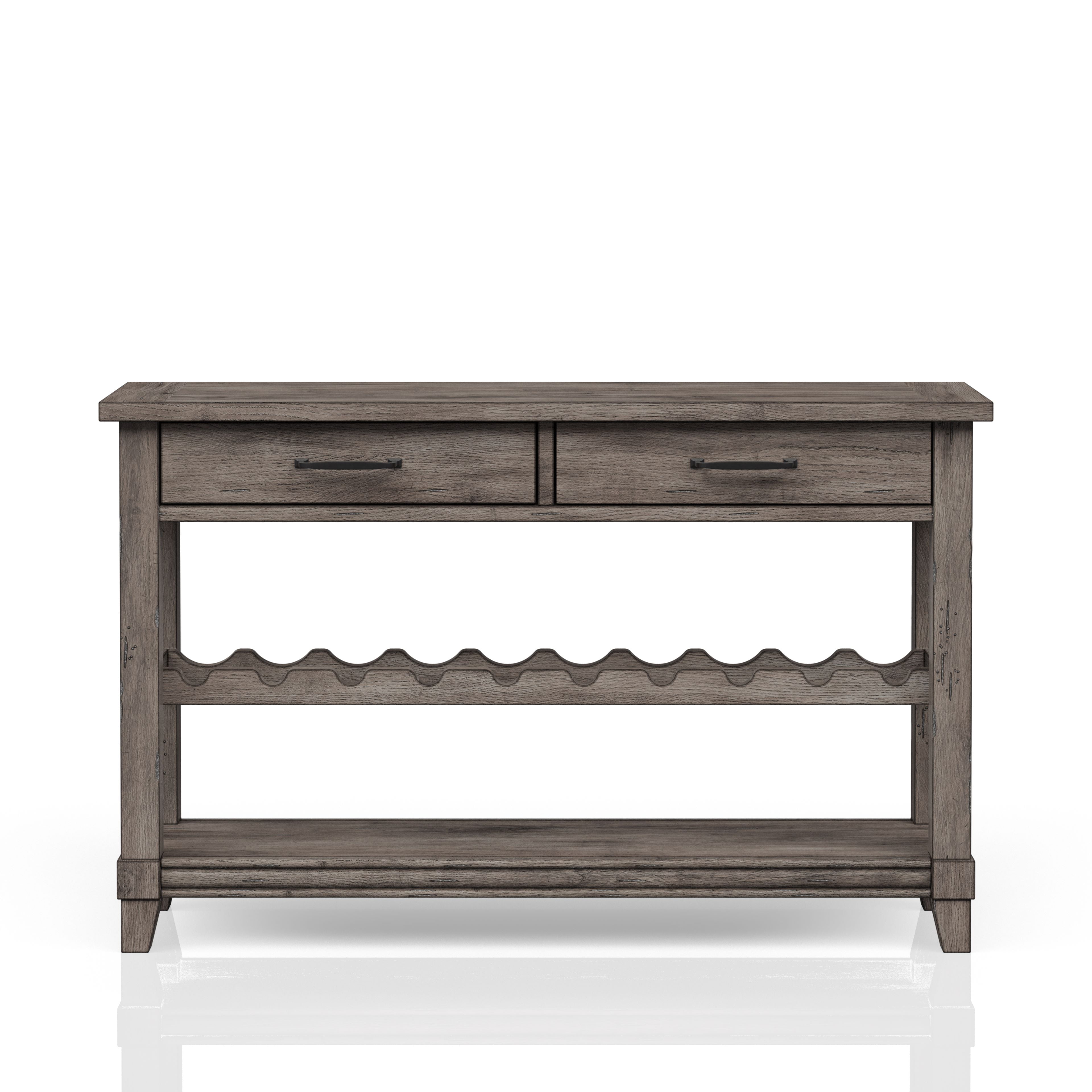 48'' Entryway Console Table W/ Wine Bottle Storage & Storage Drawers