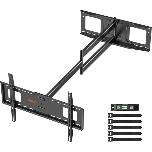 48'' Extension Extra Long Arm TV Wall Mount, Heavy Duty Full Motion TV Wall Mount for 37 to70,75,77,80,85'' Screens, Max VESA 600x400mm, Hold 110 lbs, 16''-24'' Wood Studs/Concrete/Brick Wall