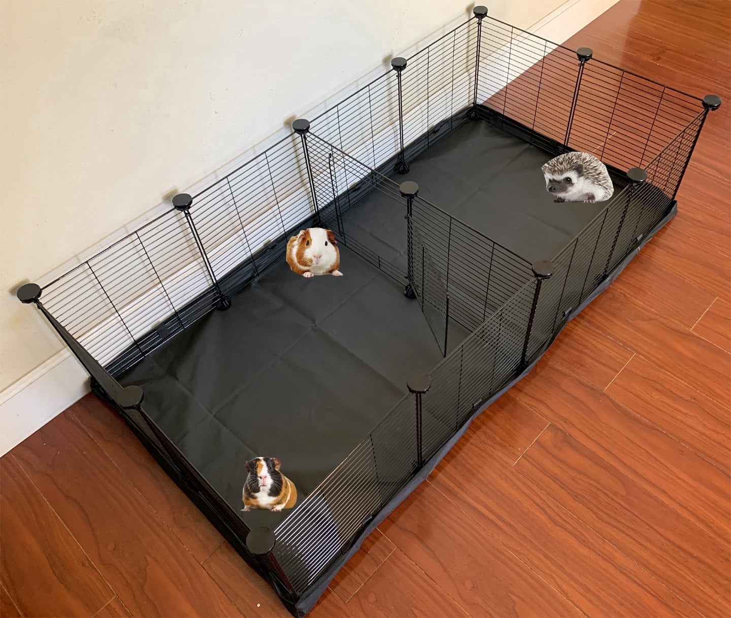 48" Extra Large Guinea Pig Rabbit Habitat Playpen Hamster Critters Center Divider Access Door Mouse Mice Gerbil Hedgehog Bunny Enclosure with Canvas Bottom