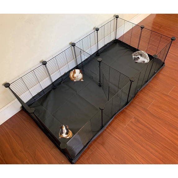 48" Extra Large Guinea Pig Rabbit Habitat Playpen Hamster Critters Center Divider Access Door Mouse Mice Gerbil Hedgehog Bunny Enclosure with Canvas Bottom
