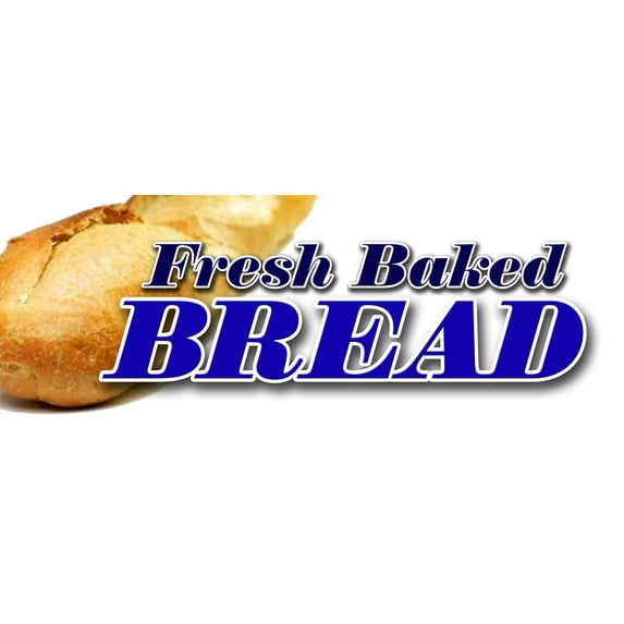 48" FRESH BAKED BREAD DECAL sticker bakery shop stand