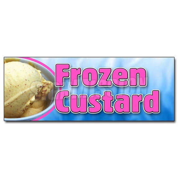 48" FROZEN CUSTARD DECAL sticker ice cream cones sundae banana split homemade