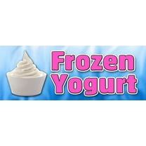 48" FROZEN YOGURT DECAL sticker yoghurt self soft serve homemade toppings